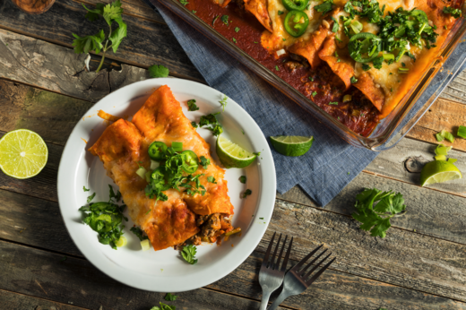 Enfrijoladas de Pollo