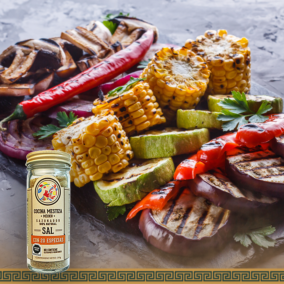 Gourmet Rainbow Vegetable Roast with Mexican Seasoning Salt 20 Herbs