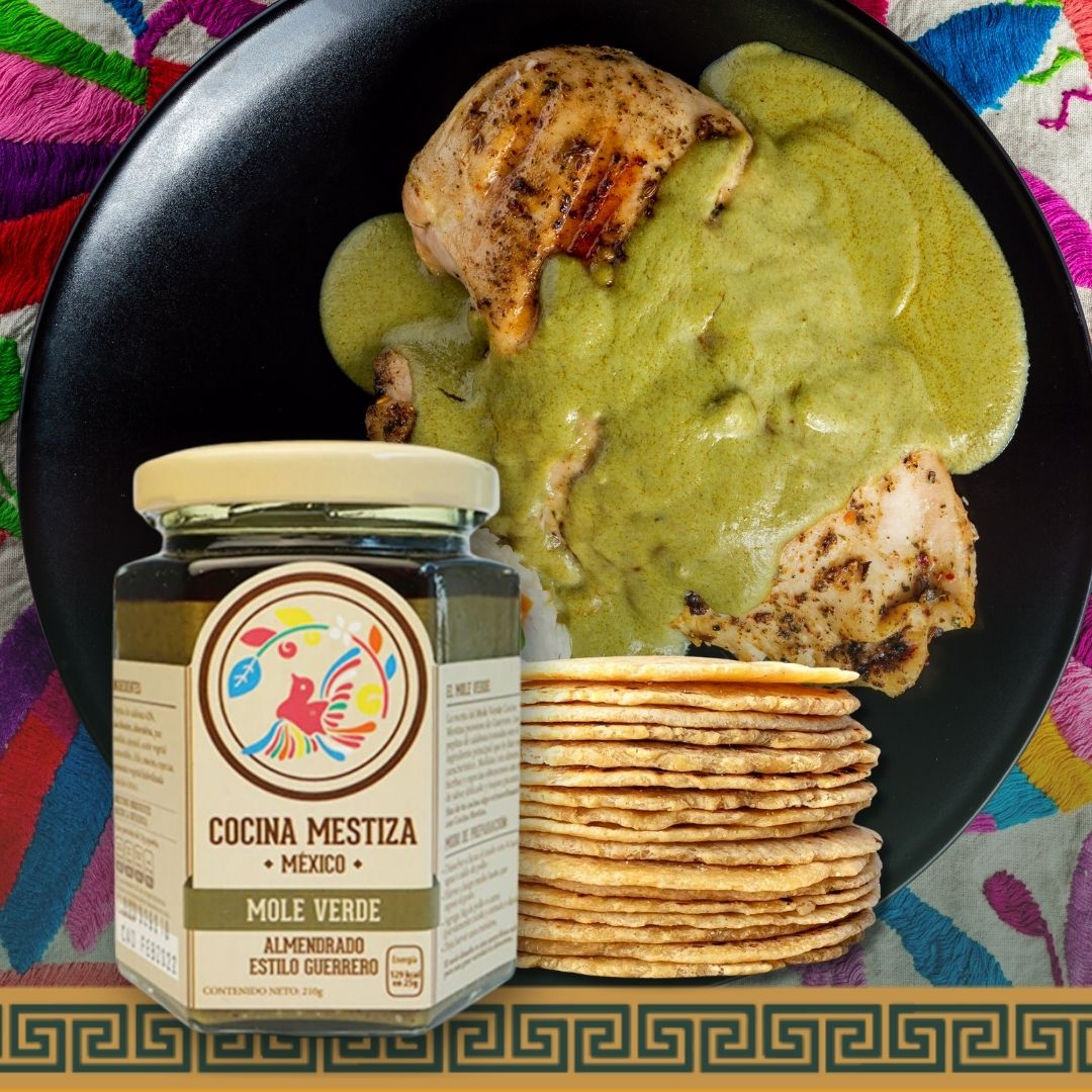 Green Mole & Organic Corn Tortillas