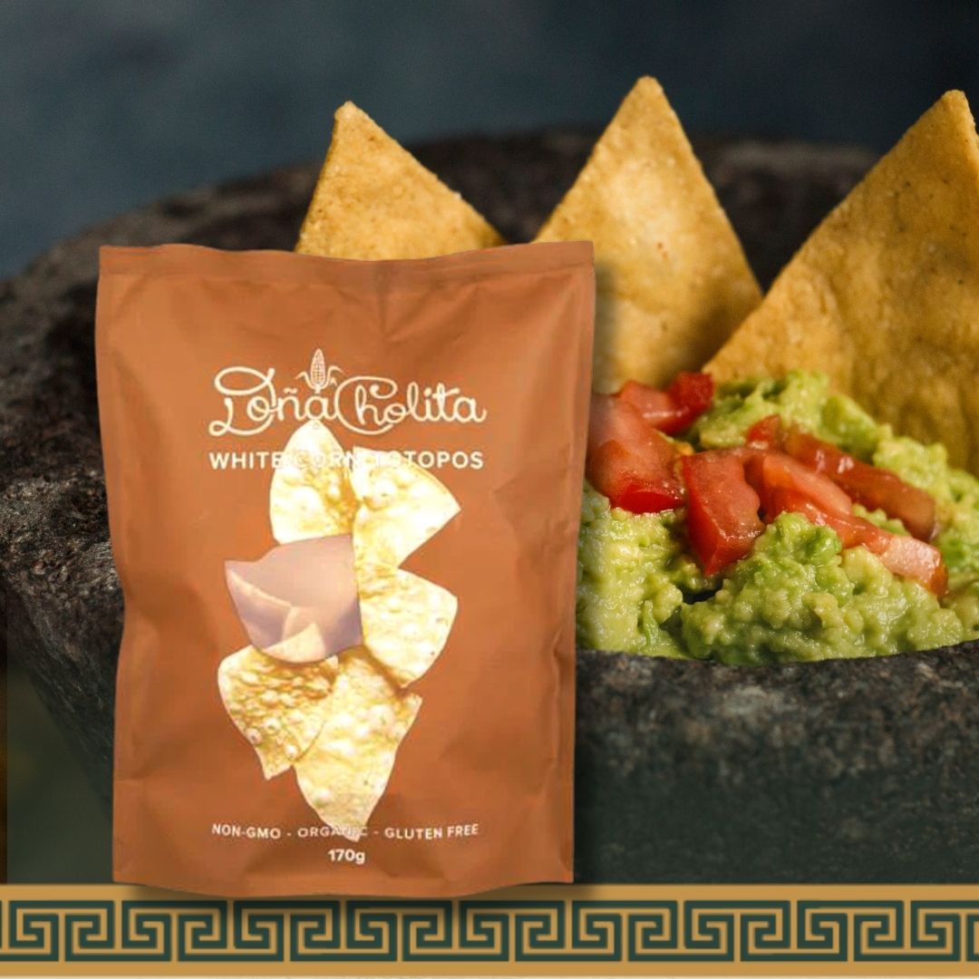 White Corn Totopos - Mexican White Corn Chips 170g