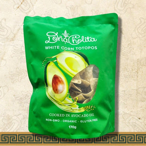White Corn Totopos - Avocado Oil - Mexican Corn Chips 170g