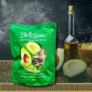 White Corn Totopos - Avocado Oil - Mexican Corn Chips 170g