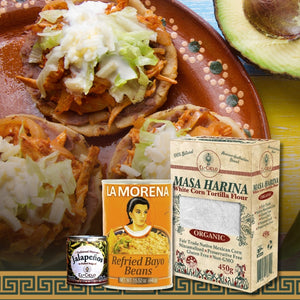 Home made sopes Cooking Kit El Cielo- Recipe - Chicken with Tinga