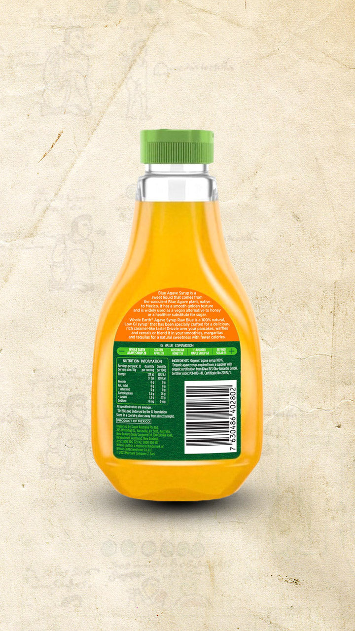 Organic Agave Nectar Syrup Classic Blue 330g - El Cielo Shop