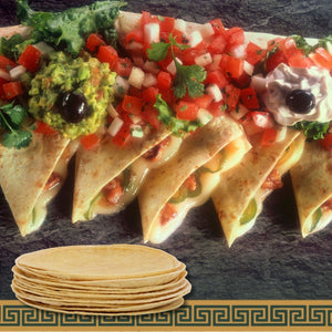 Tortillas - Organic White Corn 14cm 10Pack- Cheese Quesadilla 