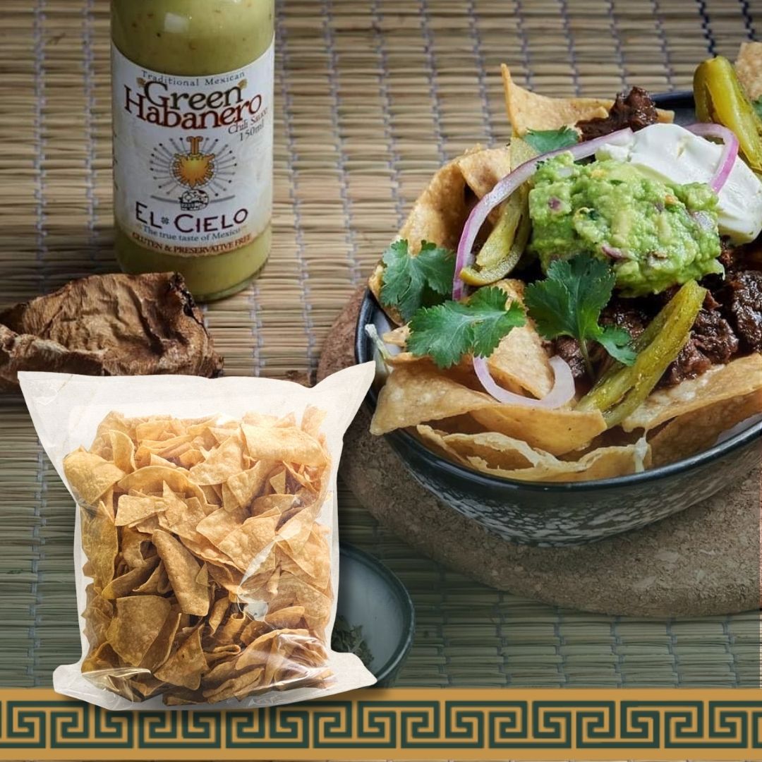  White Corn Totopos - Mexican White Corn Chips 1kg- Fiesta Nachos