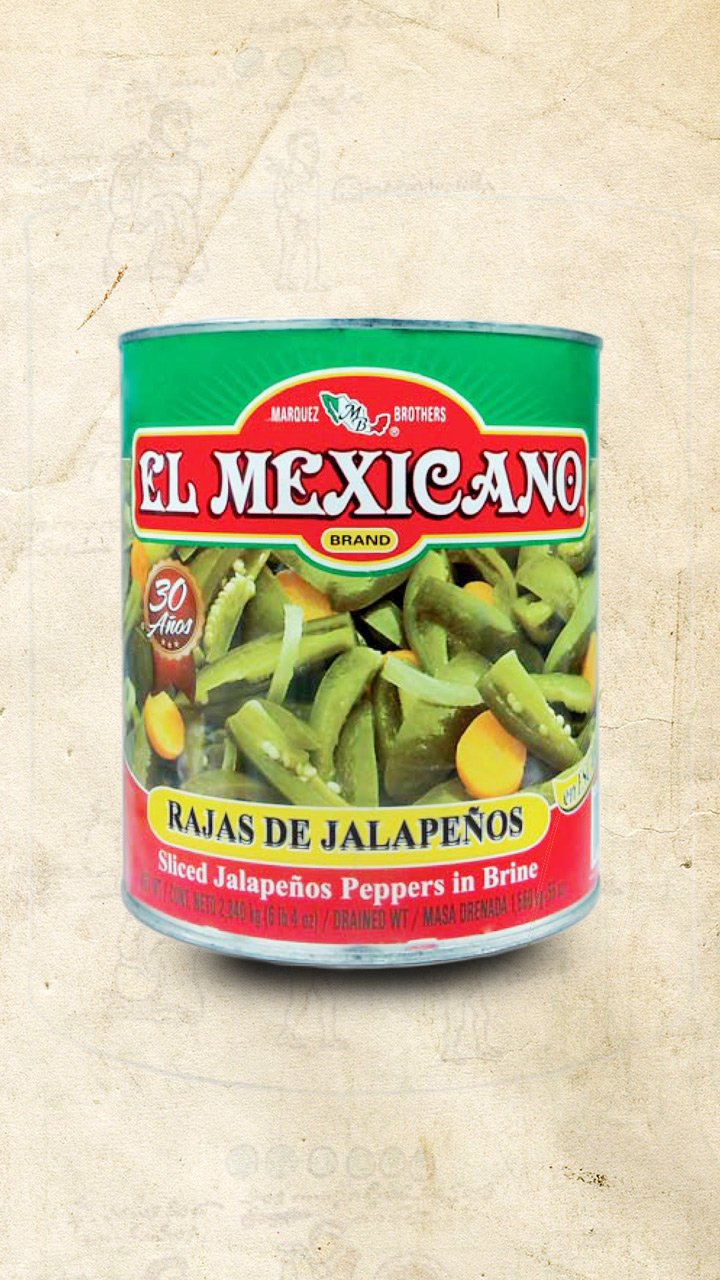 Jalapeño in Brine (Sliced Strips) 2.8kg (Wholesale) - El Cielo