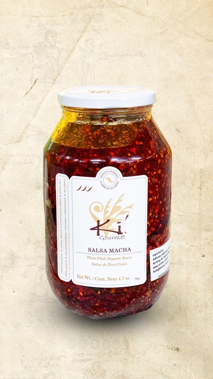 Macha Chilli Pepper Sauce Glass Jar 1kg (Wholesale) - El Cielo
