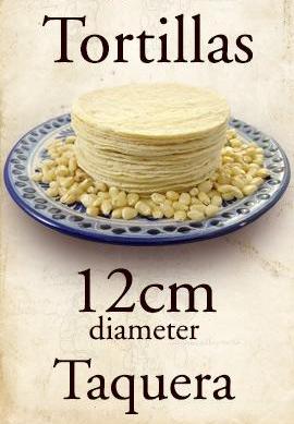 Tortillas - White Corn Taquera 12cm 30 Pack - El Cielo